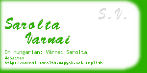sarolta varnai business card