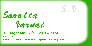 sarolta varnai business card